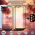 Miniatyrbild 1 av 5: 2-Pack Samsung A32 Skärmskydd & 1-Pack linsskydd - Härdat Glas 9H - Super kvalitet 3D
