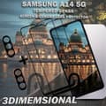 Miniatyrbild 4 av 5: 2-Pack Samsung A14 5G Skärmskydd & 2-Pack linsskydd - Härdat Glas 9H - Super kvalitet 3D
