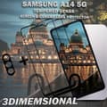 Miniatyrbild 4 av 5: 2-Pack Samsung A14 5G Skärmskydd & 1-Pack linsskydd - Härdat Glas 9H - Super kvalitet 3D