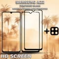 Miniatyrbild 2 av 5: 2-Pack Samsung A22 Skärmskydd & 1-Pack linsskydd - Härdat Glas 9H - Super kvalitet 3D