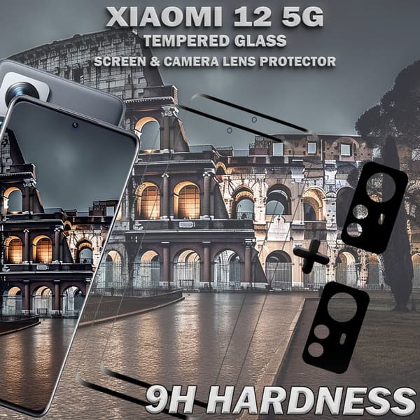 2-Pack XIAOMI 12 5G Skärmskydd & 2-Pack Linsskydd - Härdat Glas 9H - Topp kvalitet 3D