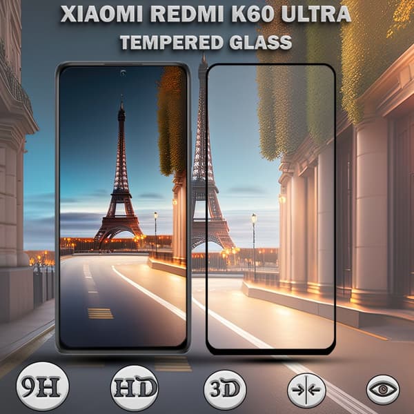 1-Pack Xiaomi redmi K60 Ultra Skärmskydd - Härdat Glas 9H - Super kvalitet 3D