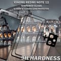 Miniatyrbild 3 av 5: 2-Pack Xiaomi Redmi Note 12 Skärmskydd & 1-Pack linsskydd - Härdat Glas 9H - Super kvalitet 3D
