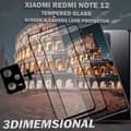 Miniatyrbild 4 av 5: 2-Pack Xiaomi Redmi Note 12 Skärmskydd & 1-Pack linsskydd - Härdat Glas 9H - Super kvalitet 3D