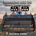 Miniatyrbild 4 av 6: 2-Pack Samsung Privacy A32 5G Skärmskydd & 2-Pack linsskydd - Härdat Glas 9H - Super kvalitet 3D