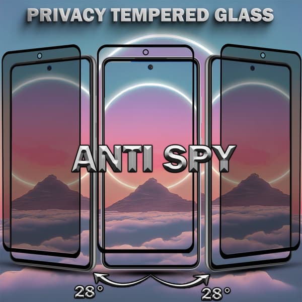 1-Pack privacy Samsung A52 Skärmskydd & 1-Pack linsskydd - Härdat Glas 9H - Super kvalitet 3D