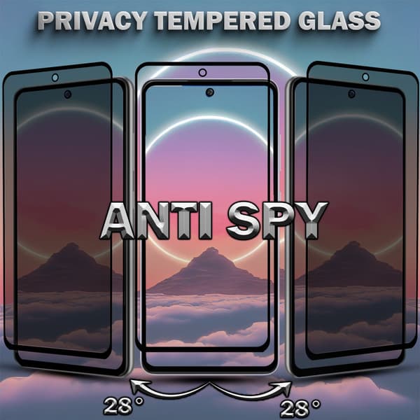 2-Pack Privacy Samsung A52 5G Skärmskydd & 1-Pack linsskydd - Härdat Glas 9H - Super kvalitet 3D