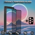 Miniatyrbild 1 av 6: 1-Pack Privacy Samsung A52S 5G Skärmskydd & 1-Pack linsskydd - Härdat Glas 9H - Super kvalitet 3D