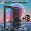 Miniatyrbild 1 av 6: 2-Pack Privacy Samsung A52S 5G Skärmskydd & 1-Pack linsskydd - Härdat Glas 9H - Super kvalitet 3D