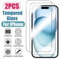 Miniatyrbild 1 av 9: 2-Pack Heltäckande iPhone 15 Plus Skärmskydd HD Härdat Glas