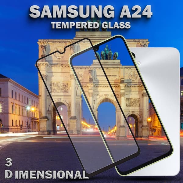 Samsung Galaxy A24 - Härdat Glas 9H - Super Kvalitet 3D Skärmskydd