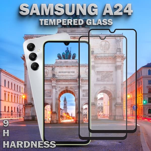 2-Pack Samsung Galaxy A24 - Härdat Glas 9H - Super Kvalitet 3D Skärmskydd