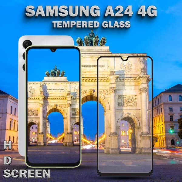 Samsung Galaxy A24 4G - Härdat Glas 9H - Super Kvalitet 3D Skärmskydd