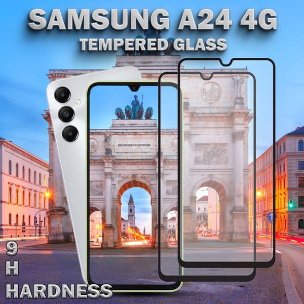 2-Pack Samsung Galaxy A24 4G - Härdat Glas 9H - Super Kvalitet 3D Skärmskydd