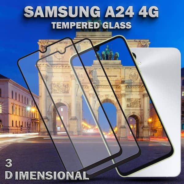 2-Pack Samsung Galaxy A24 4G - Härdat Glas 9H - Super Kvalitet 3D Skärmskydd