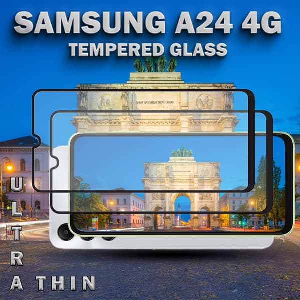 2-Pack Samsung Galaxy A24 4G - Härdat Glas 9H - Super Kvalitet 3D Skärmskydd