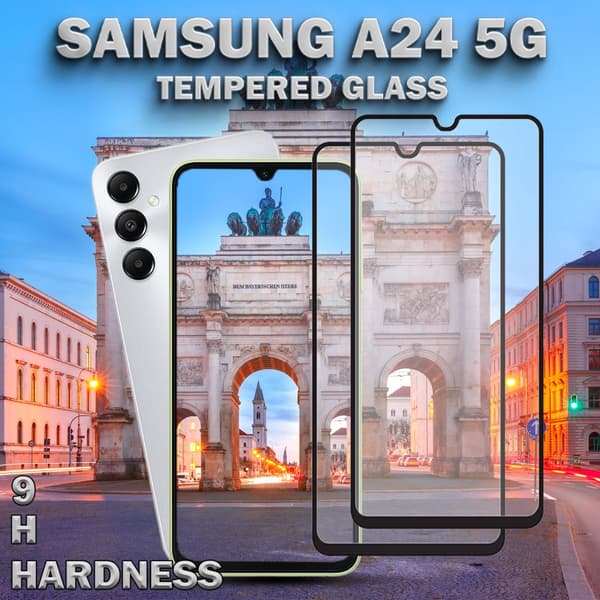 2-Pack Samsung Galaxy A24 5G - Härdat Glas 9H - Super Kvalitet 3D Skärmskydd