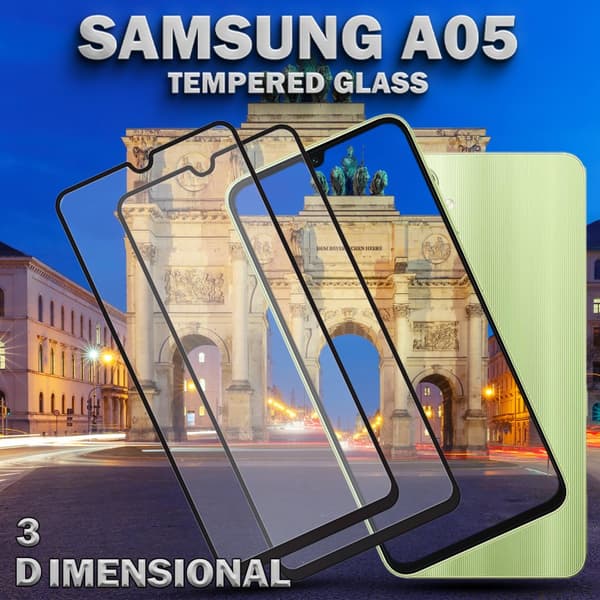 2-Pack Samsung Galaxy A05 - Härdat Glas 9H - Super Kvalitet 3D Skärmskydd