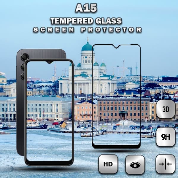 Samsung Galaxy A15 - Härdat Glas 9H - Super Kvalitet 3D Skärmskydd
