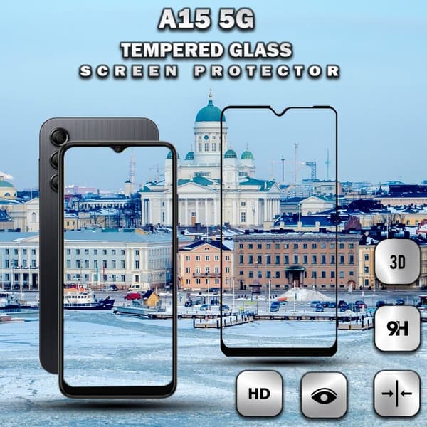 Samsung Galaxy A15 5G- Härdat Glas 9H - Super Kvalitet 3D Skärmskydd