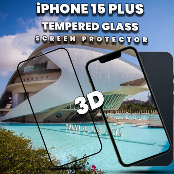 1-Pack iPhone 15 Plus - skärmskydd & 1-Pack linsskydd -härdat glas 9H