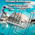Miniatyrbild 3 av 5: 2-Pack iPhone 15 Pro Max - skärmskydd & 1-Pack linsskydd -härdat glas 9H
