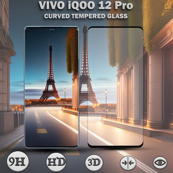 1-Pack Vivo iQOO 12 Pro Skärmskydd - Härdat Glas 9H - Super kvalitet 3D