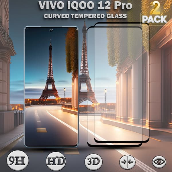 2-Pack Vivo iQOO 12 Pro Skärmskydd - Härdat Glas 9H - Super kvalitet 3D