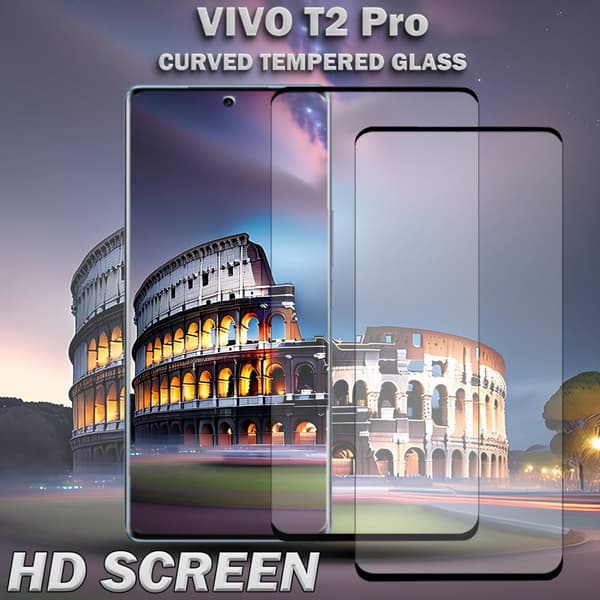 2-Pack Vivo T2 Pro Skärmskydd - Härdat Glas 9H - Super kvalitet 3D