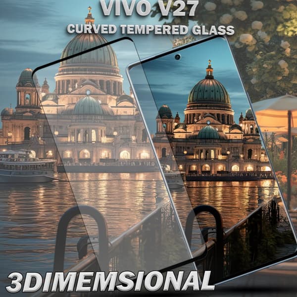 1-Pack Vivo V27 Skärmskydd - Härdat Glas 9H - Super kvalitet 3D
