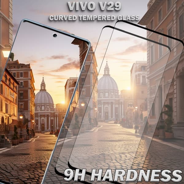 2-Pack Vivo V29 Skärmskydd - Härdat Glas 9H - Super kvalitet 3D