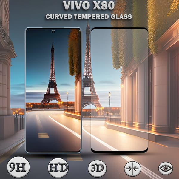 1-Pack Vivo X80 Skärmskydd - Härdat Glas 9H - Super kvalitet 3D