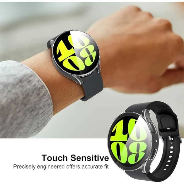 2i1 stødabsorberende skal 9H hærdet glas Galaxy Watch 6 40mm - Transparent
