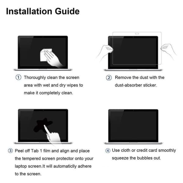 Skärmskydd för MacBook Pro Retina 13.3 A1452 A1502 Reptålig film av härdat glas [31AE7D8]
