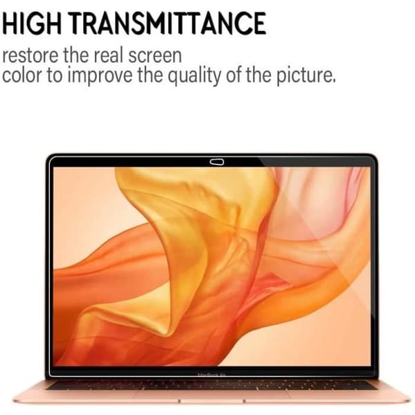 [2-pack] skärmskydd för MacBook Air 13 tum 2018 A1932, skärmskydd i härdat glas