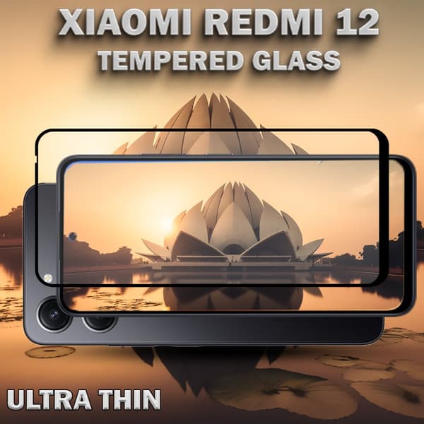 1-Pack XIAOMI REDMI 12 Skärmskydd - Härdat Glas 9H - Super kvalitet 3D