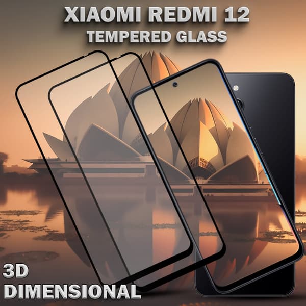 2-Pack XIAOMI REDMI 12 Skärmskydd - Härdat Glas 9H - Super kvalitet 3D