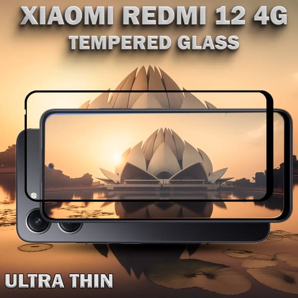 1-Pack XIAOMI REDMI 12 4G Skärmskydd - Härdat Glas 9H - Super kvalitet 3D