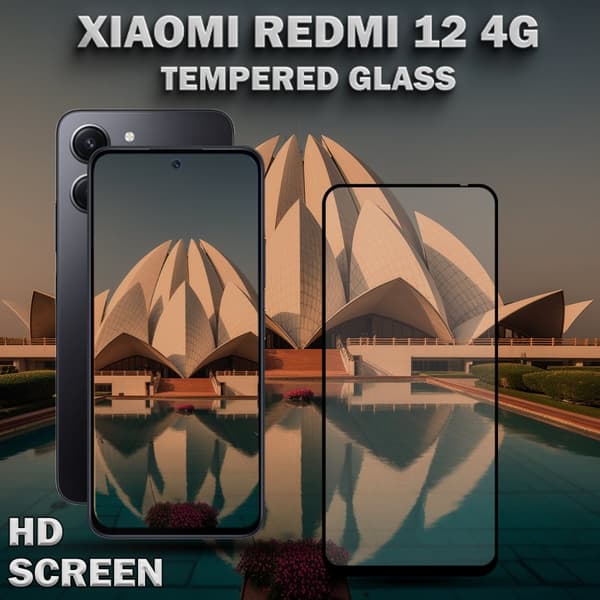 1-Pack XIAOMI REDMI 12 4G Skärmskydd - Härdat Glas 9H - Super kvalitet 3D