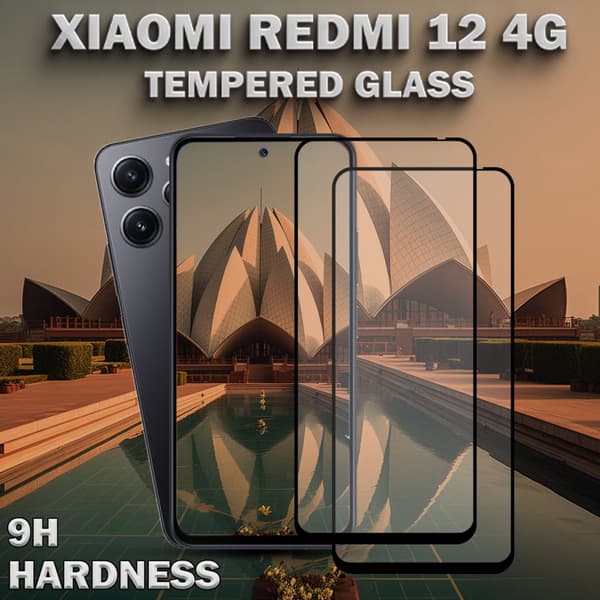 2-Pack XIAOMI REDMI 12 4G Skärmskydd - Härdat Glas 9H - Super kvalitet 3D