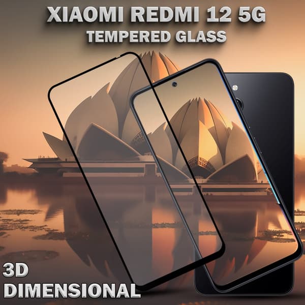 1-Pack XIAOMI REDMI 12 5G Skärmskydd - Härdat Glas 9H - Super kvalitet 3D