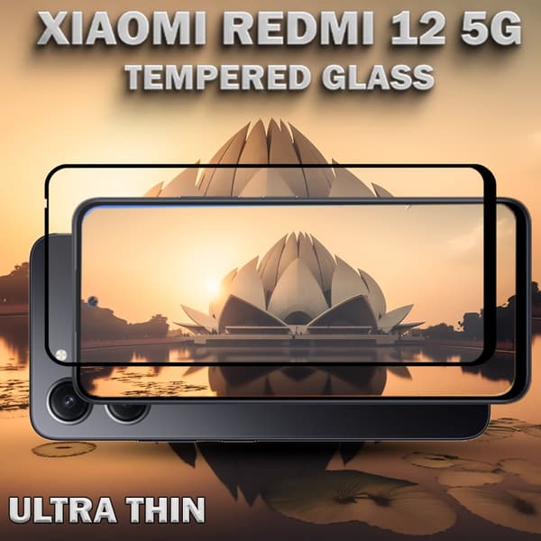 1-Pack XIAOMI REDMI 12 5G Skärmskydd - Härdat Glas 9H - Super kvalitet 3D