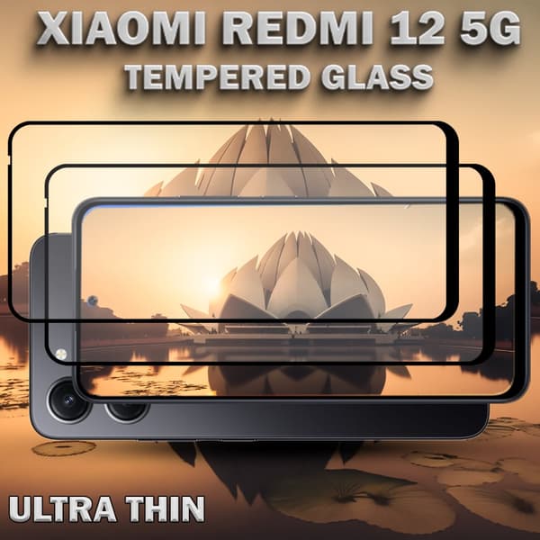 2-Pack XIAOMI REDMI 12 5G Skärmskydd - Härdat Glas 9H - Super kvalitet 3D