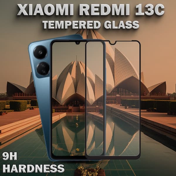 1-Pack XIAOMI REDMI 13C Skärmskydd - Härdat Glas 9H - Super kvalitet 3D
