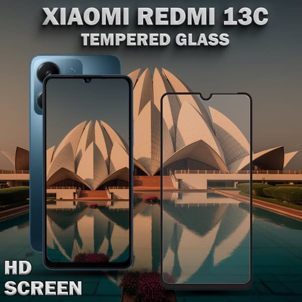1-Pack XIAOMI REDMI 13C Skärmskydd - Härdat Glas 9H - Super kvalitet 3D