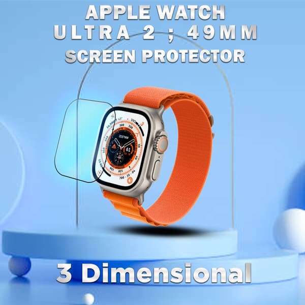 1-Pack APPLE WATCH ULTRA 2 49MM Skärmskydd - Härdat Glas 9H - Super kvalitet 3D