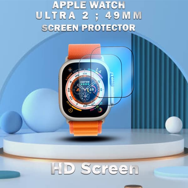 2-Pack APPLE WATCH ULTRA 2 49MM Skärmskydd - Härdat Glas 9H - Super kvalitet 3D