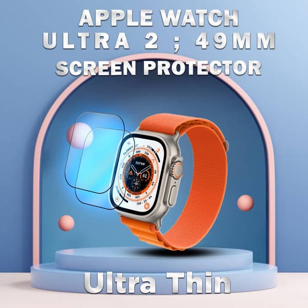 2-Pack APPLE WATCH ULTRA 2 49MM Skärmskydd - Härdat Glas 9H - Super kvalitet 3D