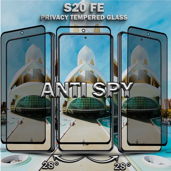 1-Pack Privacy SAMSUNG S20 FE Skärmskydd & 1-Pack linsskydd - Härdat Glas 9H - Super kvalitet 3D