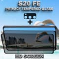 Miniatyrbild 5 av 6: 2-Pack Privacy SAMSUNG S20 FE Skärmskydd & 1-Pack linsskydd - Härdat Glas 9H - Super kvalitet 3D
